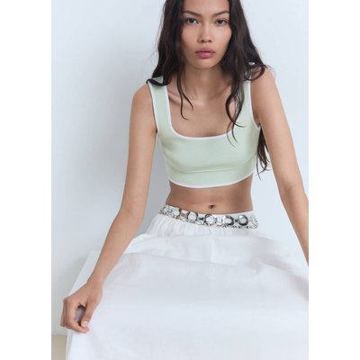 Top maille bords contrastants MANGO