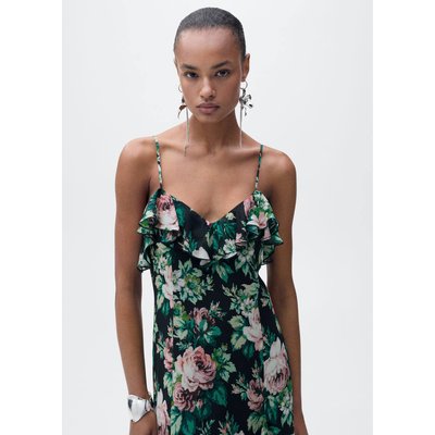 Robe à fleurs volantée MANGO