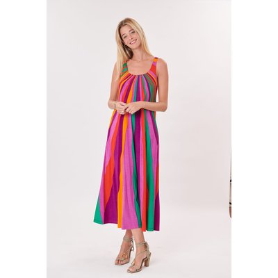 Robe longue droite imprimée sans manches TAPIR DERHY