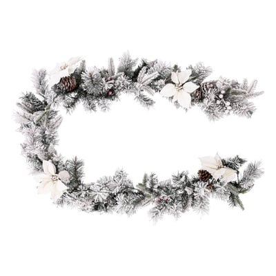 Guirlande Nature floquée 2m blanc FEERIC LIGHTS & CHRISTMAS