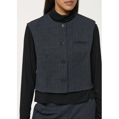 Gilet court  sans manches imprimé chevron HUMILITY