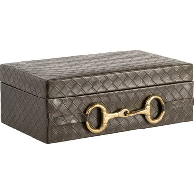 Boîte de rangement matelassée aspect cuir RECOLLECTION