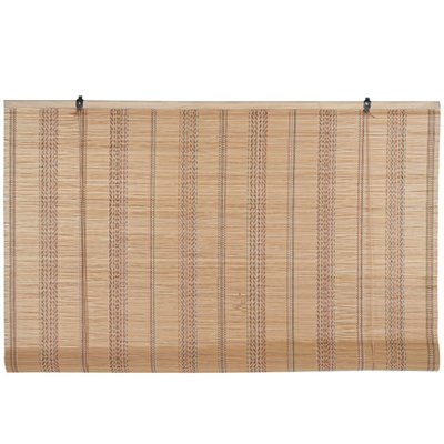 Store enrouleur intérieur en bambou et fils multicolores 120x2x230cm WADIGA