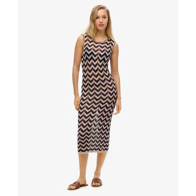 Robe mi-longue en maille zigzag SUPERDRY