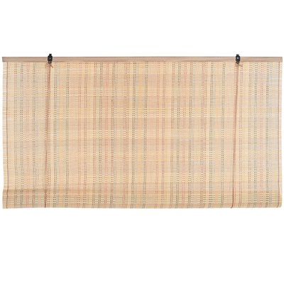 Store enrouleur intérieur en bambou et fils multicolores 120x2x175cm WADIGA