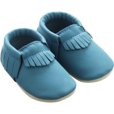 Chaussons cuir souple à franges TICHOUPS