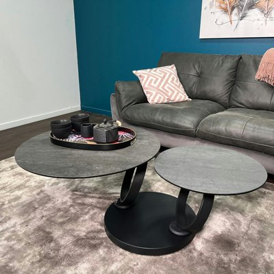 Table basse pivotante en céramique anthracite LOMBARDIE PIER IMPORT