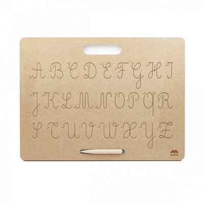 Tablette écriture majuscules cursives Montessori MAZAFRAN