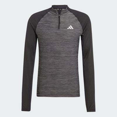 T-shirt de training manches longues zip 1/4 3 bandes Gym + adidas Performance