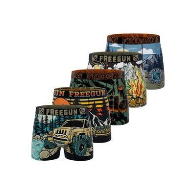 Lot de 5 Boxers microfibre Outdoor FREEGUN