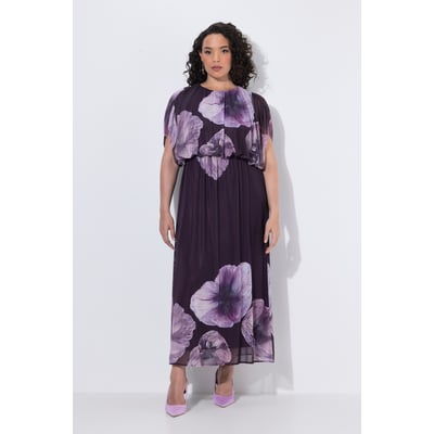 Robe maxi motif floral, décolleté rond ULLA POPKEN