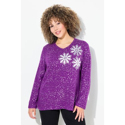 Sweat-shirt à col en V et manches longues ULLA POPKEN