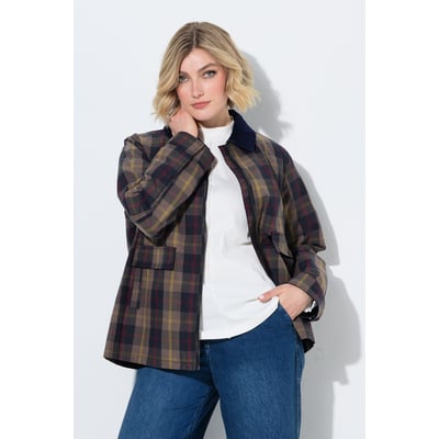 Veste à carreaux, col en velours côtelé ULLA POPKEN
