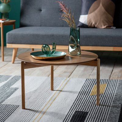 Hajipur Round Oak Coffee Table SO'HOME