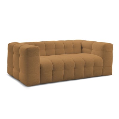 Canapé droit convertible 3 places en tissu bouclette, CLOUD BOBOCHIC