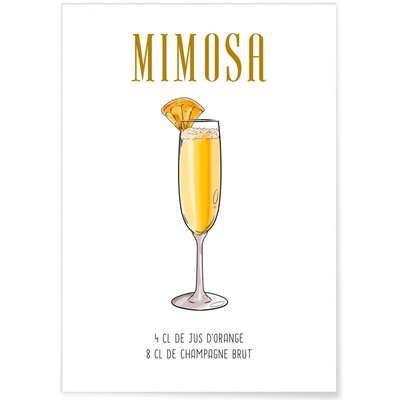 Affiche Cocktail Mimosa L'AFFICHERIE