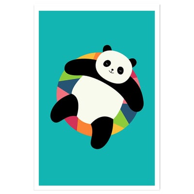 Affiche enfant pool party panda HEXOA