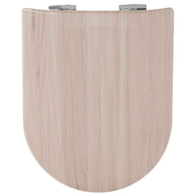 Abattant wood slim avec descente assistée en bois clair et mat HOME MAISON