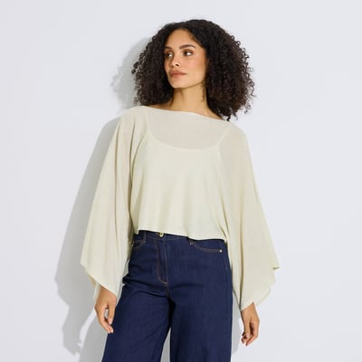 Pull cape court pailleté GRAIN DE MALICE