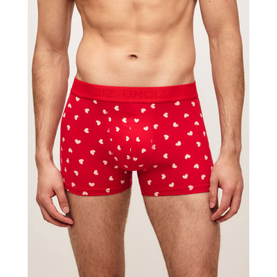 Boxer en coton motifs coeurs REPEATIZ REDCO UNDIZ