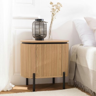 Chevet 1 porte lames de pin bords arrondis ALMEIRA PIER IMPORT