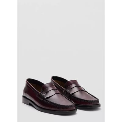 Mocassins cuir froncé MANGO