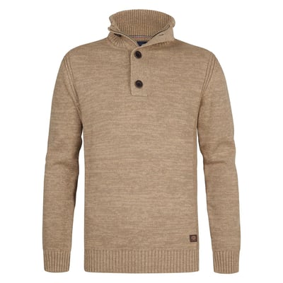 Pull col montant boutonné PETROL INDUSTRIES