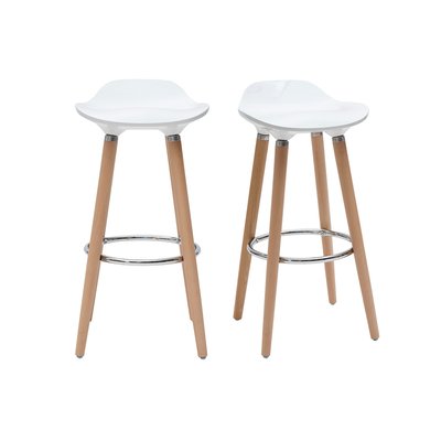 Tabourets de bar scandinaves blancs (lot de 2) GILDA MILIBOO