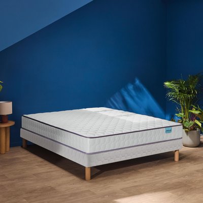 Ensemble matelas ressorts ensachés WELL BED, sommier TWIST et pieds MERINOS