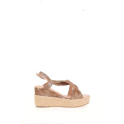Sandali con zeppa in pelle MJUS