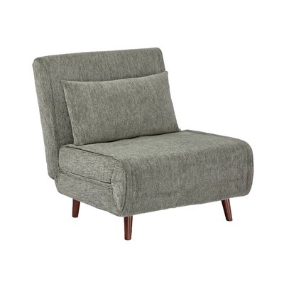 Chauffeuse convertible tissu chenille piètement bois 1 place GUEST SWEEEK