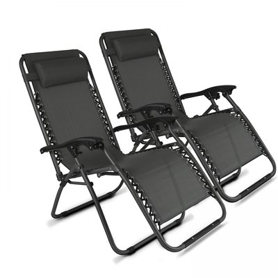 Lot de 2 fauteuils d'extérieur relax, MONACO OVIALA