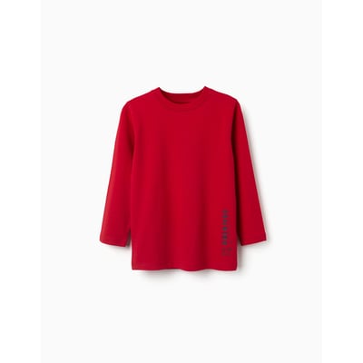 T-shirt en coton à manches longues avec imprimé ZY ZIPPY