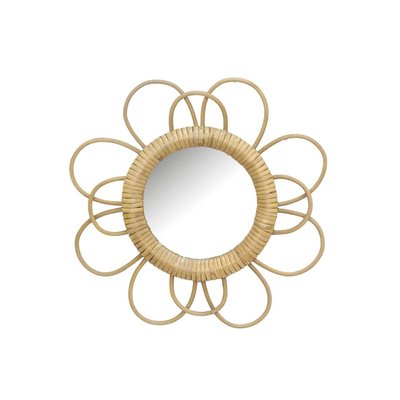 Miroir en rotin fleur AUBRY GASPARD