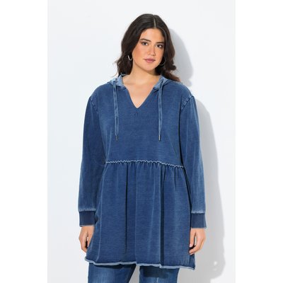 Sweat-shirt long à capuche, coupe évasée ULLA POPKEN