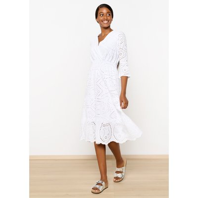 Robe portefeuille blanche La Redoute
