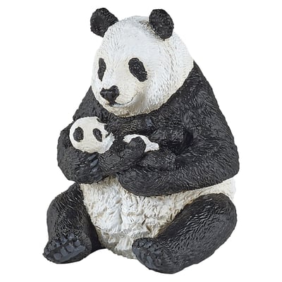 Figurine Panda assis et son bébé PAPO
