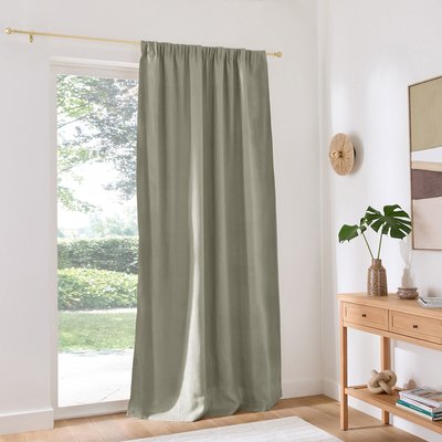 Elba Linen Blackout Curtain with Pencil Pleat and Wave LA REDOUTE INTERIEURS