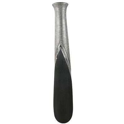 Grand vase décoratif noir et argent PIER IMPORT