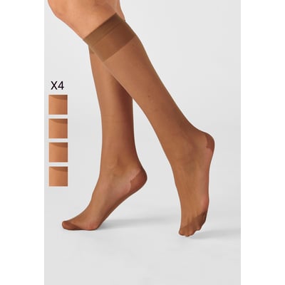 Paires de mi-bas mousse 20d - Lot de 4 DAMART