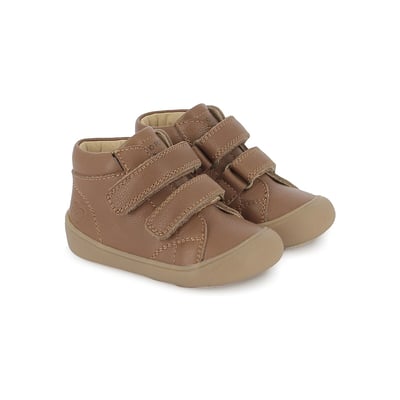Baskets montantes Barefoot à scratchs, en cuir,  PLUM EASY SHOO POM