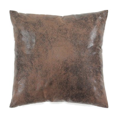 Coussin aspect cuir marron HAVANE THE DECO FACTORY