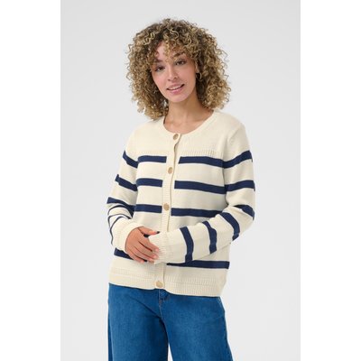 Knitted cardigan coupe regular CREAM