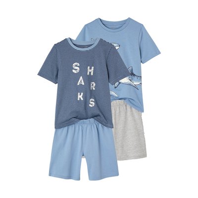 Lot de 2 pyjashorts "requins" VERTBAUDET