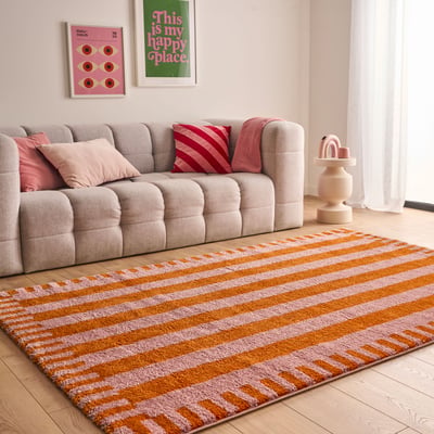 Tapis de salon vintage à rayures GROOVY NAZAR RUGS