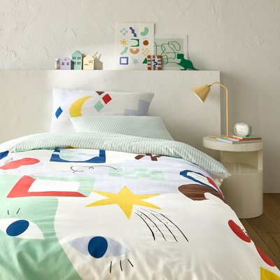 Bedset 50% recycled katoen, rechthoekige kussensloop.Olias LA REDOUTE INTERIEURS