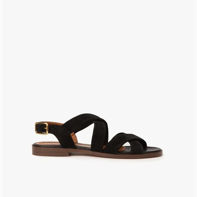 Sandale cuir velours FARAH MAISON TOUFET