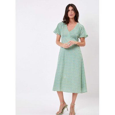 Robe midi voile de coton bio imprimée DAMANA LA FIANCÉE