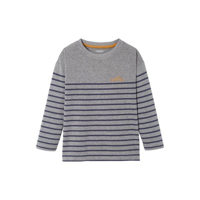 Tee-shirt marinière détail flocage velours VERTBAUDET