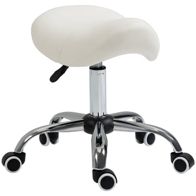 Tabouret de salon Métal Blanc HOMCOM